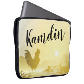 ノートパソコパーソナライズされたンケース日当たりの良いモーニングファームカウンター ラップトップスリーブ (正面右)