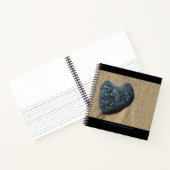 ノートパソコンと石のイメージ+感動的文字 ノートブック (内部)