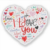 ノートパソコンに可愛いシール/ラブシール シール (正面)