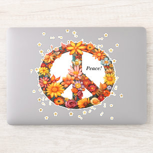 ノートパソコンに表示されるPeace Sticker シール