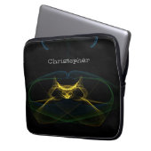 ノートパソコンのケース – フラクタルエイリアン ラップトップスリーブ (正面左)