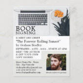 ノートパソコンのディスプレイ、ライターのブック広告署名 チラシ (正面)