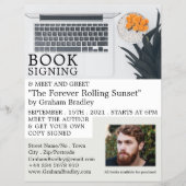 ノートパソコンのディスプレイ、ライターのブック広告署名 チラシ (正面)