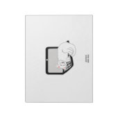 ノートパソコンのメモ帳で眠っている白猫 ノートパッド (回転)