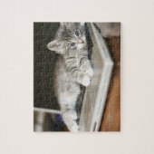 ノートパソコンの子猫 ジグソーパズル (縦)