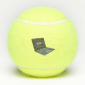 ノートパソコンの漫画イラストレーション テニスボール (裏面)