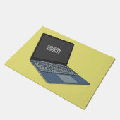 ノートパソコンの漫画イラストレーション ドアマット (アングル)