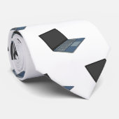 ノートパソコンの漫画イラストレーション ネクタイ (ロール)