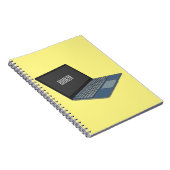 ノートパソコンの漫画イラストレーション ノートブック (右側)