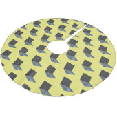 ノートパソコンの漫画イラストレーション ブラッシュドポリエステルツリースカート (アングル)