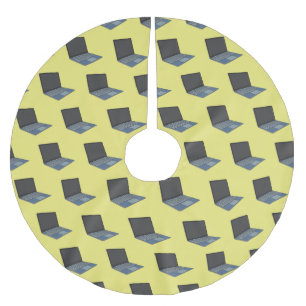 ノートパソコンの漫画イラストレーション ブラッシュドポリエステルツリースカート