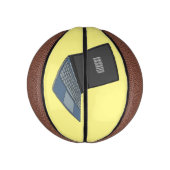 ノートパソコンの漫画イラストレーション ミニバスケットボール (縦)