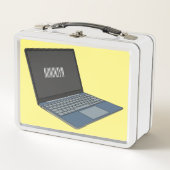 ノートパソコンの漫画イラストレーション メタルランチボックス (正面)