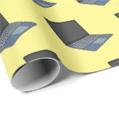 ノートパソコンの漫画イラストレーション ラッピングペーパー (ロールコーナー)