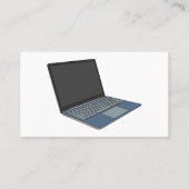 ノートパソコンの漫画イラストレーション 名刺 (裏面)