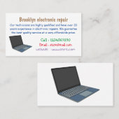 ノートパソコンの漫画イラストレーション 名刺 (正面/裏面)