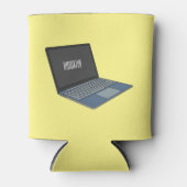 ノートパソコンの漫画イラストレーション 缶クーラー (正面)