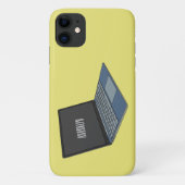 ノートパソコンの漫画イラストレーション Case-Mate iPhoneケース (裏面)