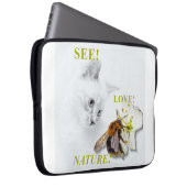 ノートパソコンの猫好き ラップトップスリーブ (正面右)