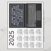 ノートパソコンアルゴリズム2025年カレンダー問題の解決 (正面)