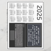 ノートパソコンアルゴリズム2025年カレンダー問題の解決 (正面)