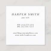 ノートパソコンオンラインライターのブロガー スクエア名刺 (裏面)