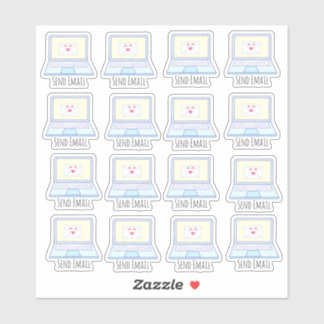 ノートパソコンコンピュータに電子メールを送信 シール