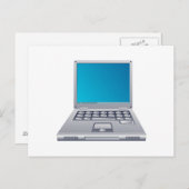 ノートパソコンコンピュータ ポストカード (正面/裏面)