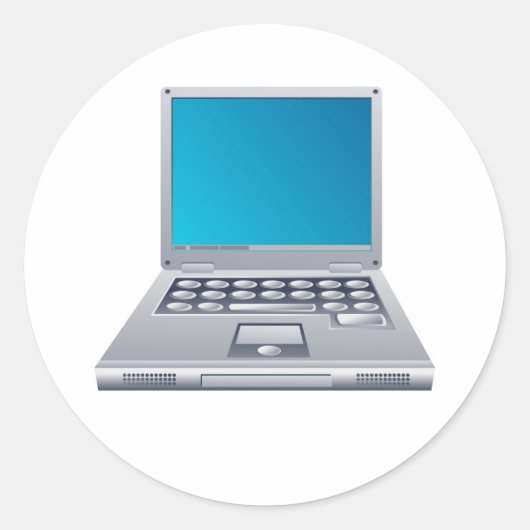 ノートパソコンコンピュータ ラウンドシール (正面)