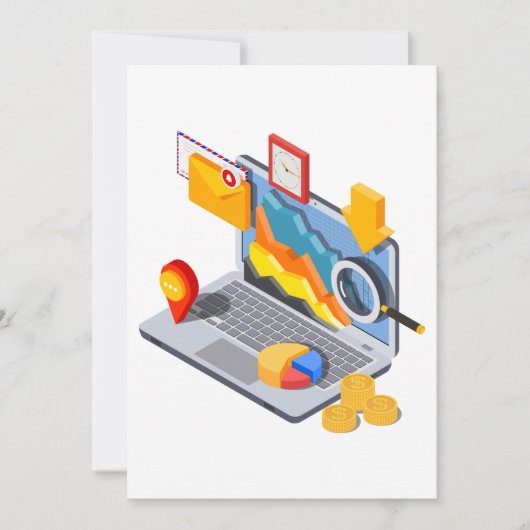 ノートパソコンコンピューティング 招待状 (正面)