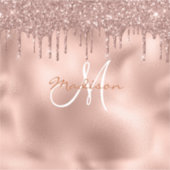 ノートパソコンシールバラ金ゴールドモノグラムグリッター シール (正面)