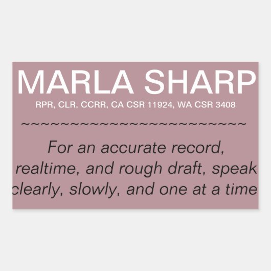 ノートパソコンステッカー(小)。 長方形シール (正面)