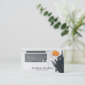 ノートパソコンディスプレイ,ライター 名刺 (スタンド正面)