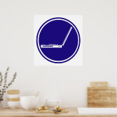 ノートパソコン駐車用道路標識 ポスター (キッチン)