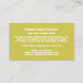 ノートパソコン,情報技術,コンピュータ 名刺 (裏面)