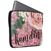 ノートパソパーソナライズされたックケース幾何学的ガーデンバラゴール ラップトップスリーブ (正面右)