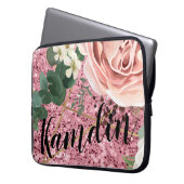 ノートパソパーソナライズされたックケース幾何学的ガーデンバラゴール ラップトップスリーブ (正面左)