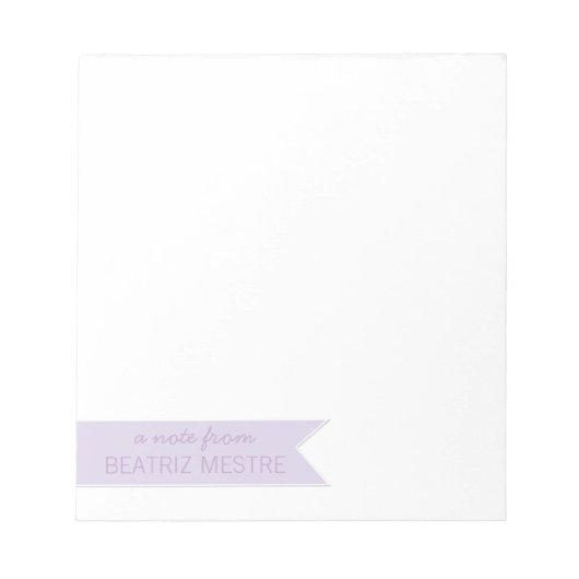 ノートパッドからノートをソフトパーソナライズされた化する |バナー ノートパッド (正面)