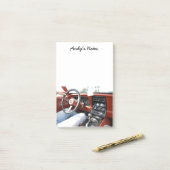 ノートパッドと1981コルベット車のインテリア ポストイット (デスク上)