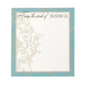 ノートパッドのヴィンテージエレガント旋回領域スクロール ノートパッド (正面)