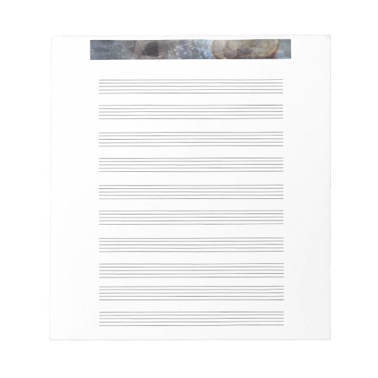 ノートパッド古代ギリシャ音楽スタッフ ノートパッド (正面)