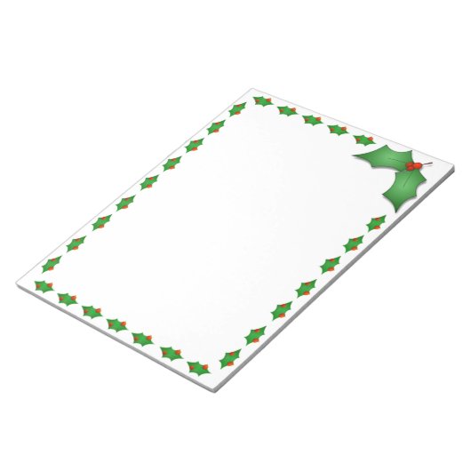 ノートパッド – クリスマスホリー (アングル)