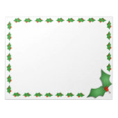 ノートパッド – クリスマスホリー (正面)