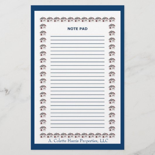 ノートパッド - デザイン 3 便箋 (正面)