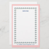 ノートパッド - デザイン 8 便箋 (正面/裏面)
