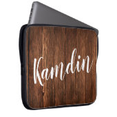 ノートパッパーソナライズされたトケースバーンウッドカントリー素朴 ラップトップスリーブ (正面右)