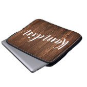 ノートパッパーソナライズされたトケースバーンウッドカントリー素朴 ラップトップスリーブ (正面下部)