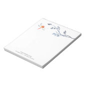 ノートパッパーソナライズされたド水彩レッドドラゴンフライ ノートパッド (回転)