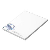 ノートパッパーソナライズされたド水彩青い詰まり ノートパッド (回転)