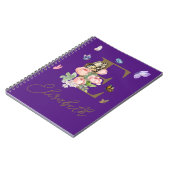 ノートパーソナライズされたイニシャルバタフライ ノートブック (左側)